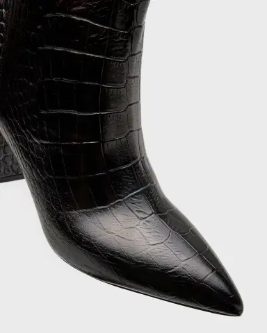 Paris Texas Anja Croco Block-Heel Knee Boots | Thumbnail 11