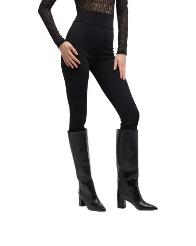 Paris Texas Anja Croco Block-Heel Knee Boots | Thumbnail 1