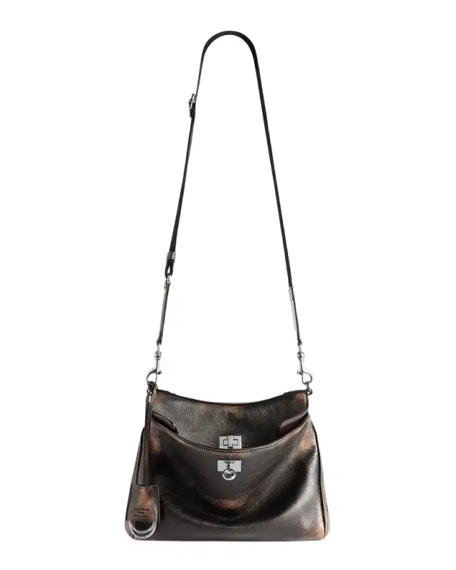 Men 's Rodeo Small Calfskin Messenger Bag