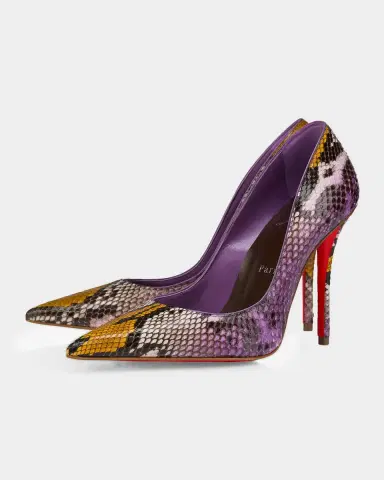 Christian Louboutin 100mm Miss Z Python Leather Pumps | Thumbnail 2