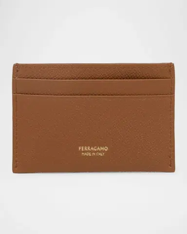 Ferragamo Hammered Leather Gancini Card Holder | Thumbnail 3 Ferragamo Hammered Leather Gancini Card Holder | Thumbnail 3
