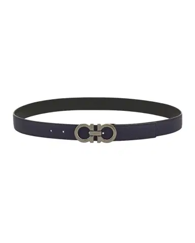 Ferragamo Men's Double Gancini Reversible Leather Belt | Thumbnail 1 Ferragamo Men's Double Gancini Reversible Leather Belt | Thumbnail 1