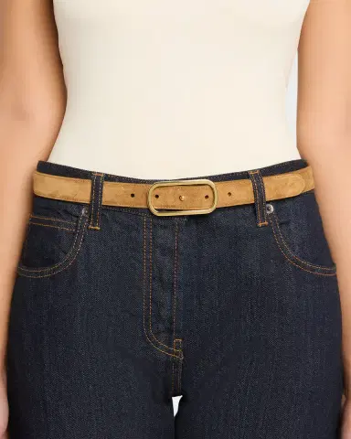 Veronica Beard Loop Suede Belt | Thumbnail 2