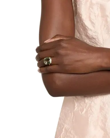 Goshwara 18K Yellow Gold Cushion Prasiolite Statement Ring | Thumbnail 1