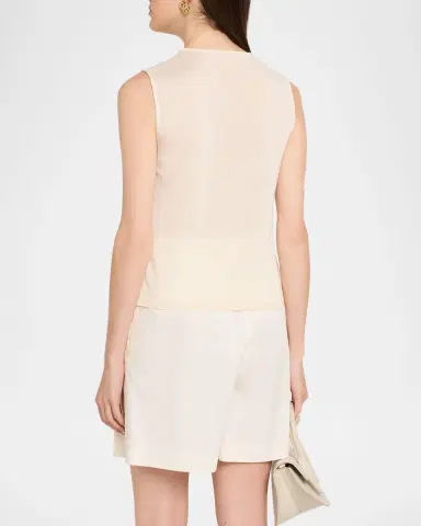 Giambattista Valli Floral Embroidered Cashmere-Silk Knit Tank Top | Thumbnail 3 Giambattista Valli Floral Embroidered Cashmere-Silk Knit Tank Top | Thumbnail 3