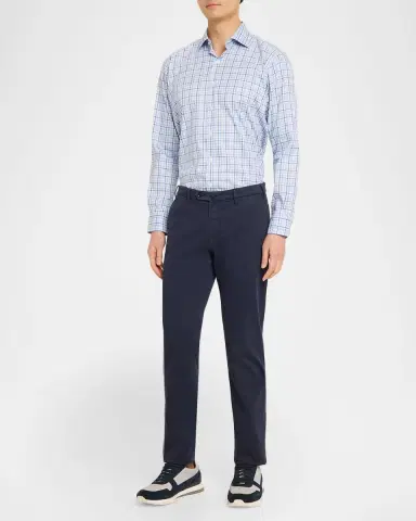 Peter Millar Men's Simon Crown Lite Plaid Stretch Cotton Sport Shirt | Thumbnail 2