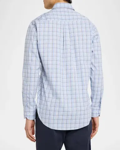 Peter Millar Men's Simon Crown Lite Plaid Stretch Cotton Sport Shirt | Thumbnail 3
