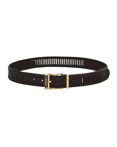 Ferragamo Men's Adjustable Cutout Leather Belt | Thumbnail 1