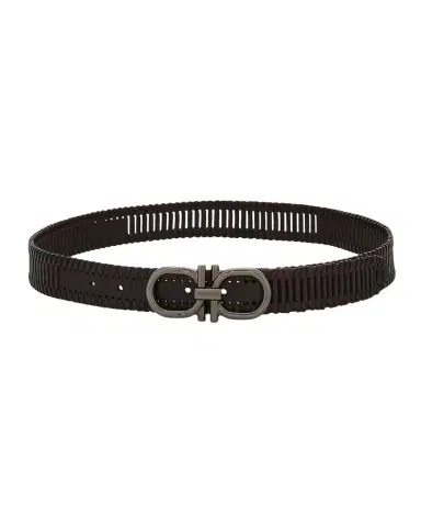 Ferragamo Men's Adjustable Gancini Leather Belt | Thumbnail 1