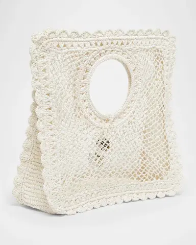 Jacquemus Spiaggia Crochet Raffia Square Top-Handle Bag | Thumbnail 3 Jacquemus Spiaggia Crochet Raffia Square Top-Handle Bag | Thumbnail 3