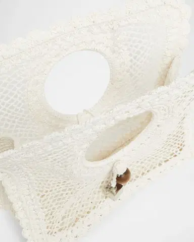 Jacquemus Spiaggia Crochet Raffia Square Top-Handle Bag | Thumbnail 4 Jacquemus Spiaggia Crochet Raffia Square Top-Handle Bag | Thumbnail 4