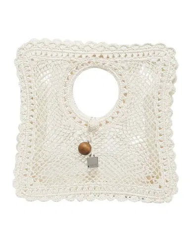Jacquemus Spiaggia Crochet Raffia Square Top-Handle Bag | Thumbnail 1 Jacquemus Spiaggia Crochet Raffia Square Top-Handle Bag | Thumbnail 1