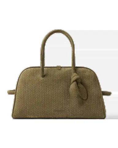 Jacquemus Le Turismo Chevron-Braided Suede Bowling Bag | Thumbnail 2