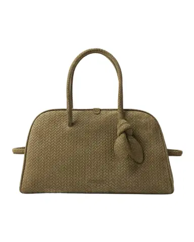 Jacquemus Le Turismo Chevron-Braided Suede Bowling Bag | Thumbnail 1