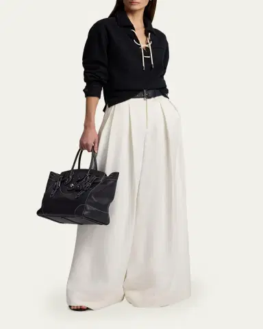 Ralph Lauren Collection Greer Cady Pleated Wide-Leg Pants | Thumbnail 6 Ralph Lauren Collection Greer Cady Pleated Wide-Leg Pants | Thumbnail 6