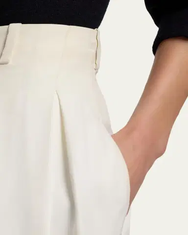 Ralph Lauren Collection Greer Cady Pleated Wide-Leg Pants | Thumbnail 9 Ralph Lauren Collection Greer Cady Pleated Wide-Leg Pants | Thumbnail 9