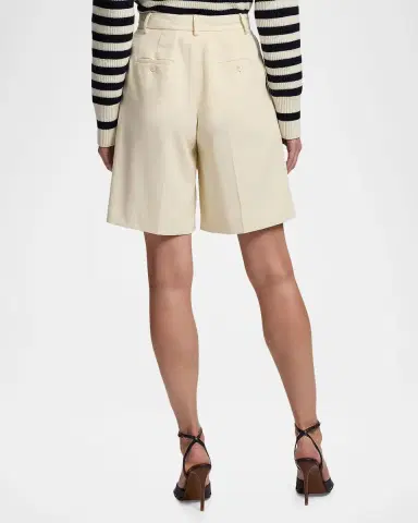 Ralph Lauren Collection Minetta Wool Gabardine Shorts | Thumbnail 2