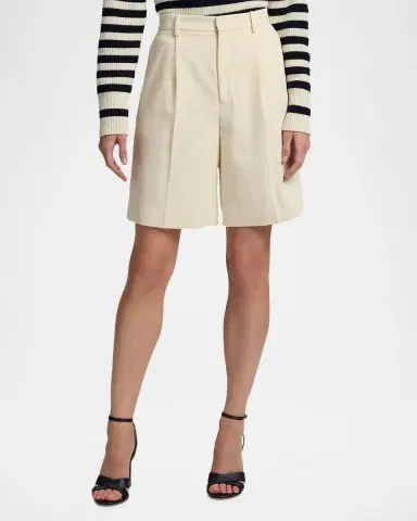 Ralph Lauren Collection Minetta Wool Gabardine Shorts | Thumbnail 3