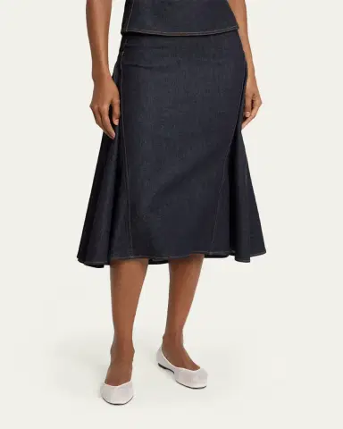 Jacquemus Denim Midi Skirt | Thumbnail 8