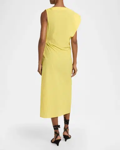 Jacquemus La Drap Asymmetric Cotton Midi Dress | Thumbnail 3 Jacquemus La Drap Asymmetric Cotton Midi Dress | Thumbnail 3
