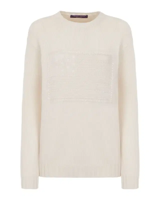 Ralph Lauren Collection Flag Cashmere Crewneck Sweater