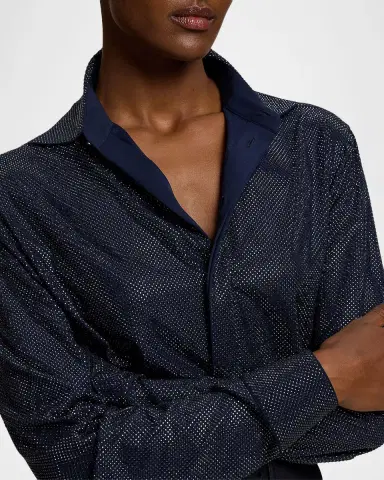 Ralph Lauren Collection Adrien Relaxed Fit Embellished Shirt | Thumbnail 3 Ralph Lauren Collection Adrien Relaxed Fit Embellished Shirt | Thumbnail 3