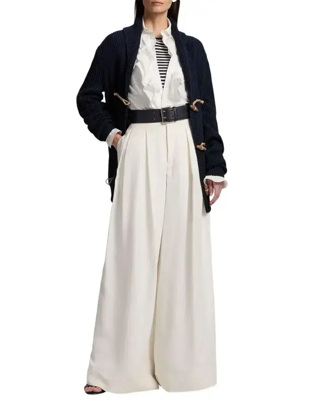 Addison Ruffle-Trim Broadcloth Shirt