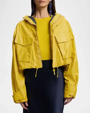 Ralph Lauren Collection Leather Crop Utility Jacket | Thumbnail 3 Ralph Lauren Collection Leather Crop Utility Jacket | Thumbnail 3