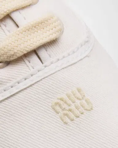 Miu Miu Logo Lace-Up Canvas Sneakers | Thumbnail 5 Miu Miu Logo Lace-Up Canvas Sneakers | Thumbnail 5
