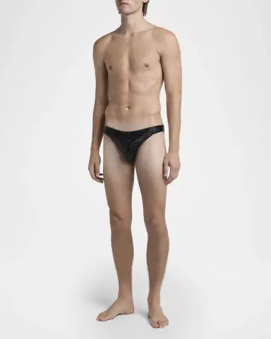 Tom Ford Men's Faux Leather Swim Briefs | Thumbnail 2