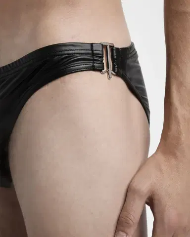 Tom Ford Men's Faux Leather Swim Briefs | Thumbnail 4