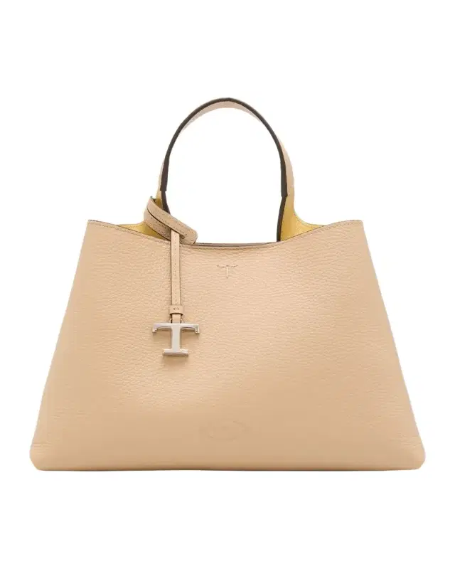 Small Grained Leather Top-Handle Bag