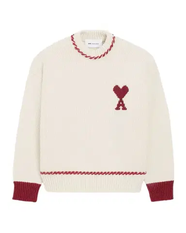 AMI PARIS Ami De Coeur Embroidered Crewneck Sweater | Thumbnail 1 AMI PARIS Ami De Coeur Embroidered Crewneck Sweater | Thumbnail 1