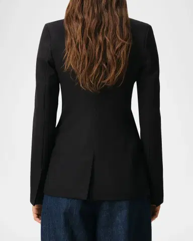 Ami Paris Single-Breasted Slim Wool Blazer Jacket | Thumbnail 3 Ami Paris Single-Breasted Slim Wool Blazer Jacket | Thumbnail 3