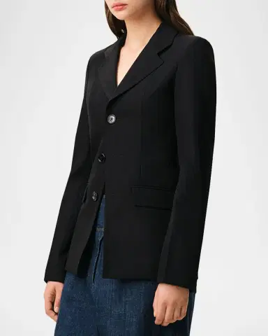 Ami Paris Single-Breasted Slim Wool Blazer Jacket | Thumbnail 7 Ami Paris Single-Breasted Slim Wool Blazer Jacket | Thumbnail 7