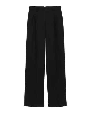 Ami Paris Low-Rise Pleated Wide-Leg Wool Trousers | Thumbnail 1 Ami Paris Low-Rise Pleated Wide-Leg Wool Trousers | Thumbnail 1