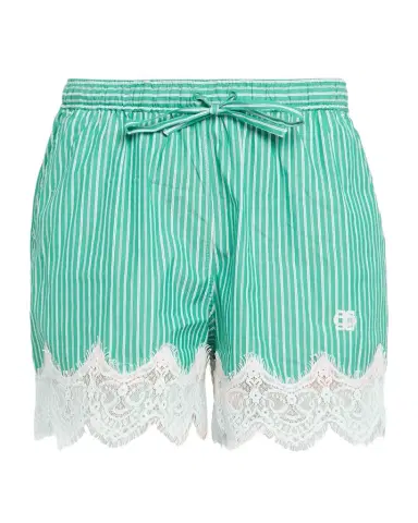 Simkhai Poplin Lace-Trim Boxer Shorts | Thumbnail 1 Simkhai Poplin Lace-Trim Boxer Shorts | Thumbnail 1