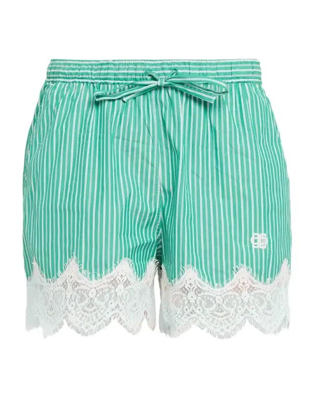 SIMKHAI Poplin Lace-Trim Boxer Shorts