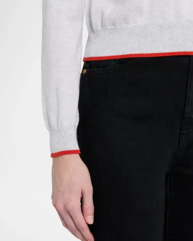 Autumn Cashmere Crewneck Lobster Cotton Knit Sweater | Thumbnail 5