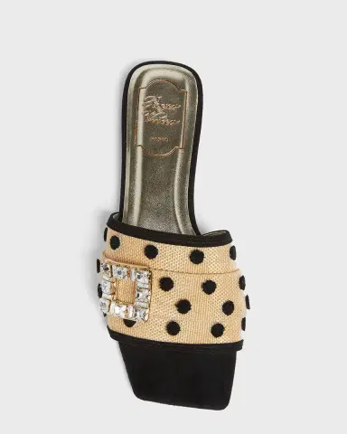 Roger Vivier Tres Vivier Dots Flat Slide Sandals | Thumbnail 3