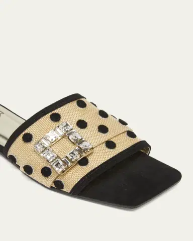 Roger Vivier Tres Vivier Dots Flat Slide Sandals | Thumbnail 6