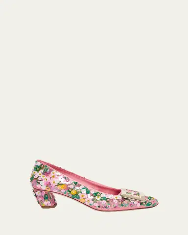 Roger Vivier Belle Vivier Sequin Satin Pumps | Thumbnail 4 Roger Vivier Belle Vivier Sequin Satin Pumps | Thumbnail 4