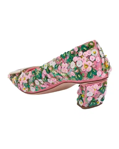 Roger Vivier Belle Vivier Sequin Satin Pumps | Thumbnail 1 Roger Vivier Belle Vivier Sequin Satin Pumps | Thumbnail 1