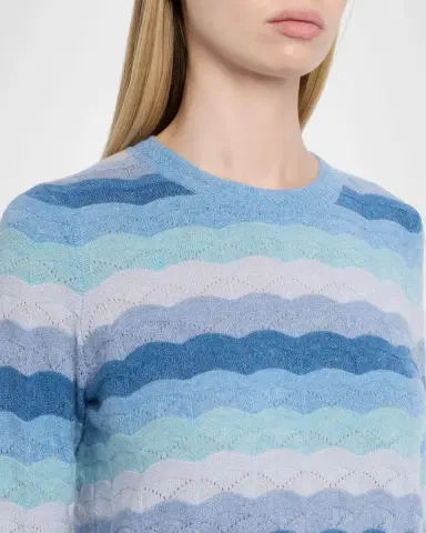 Autumn Cashmere Scalloped Pointelle-Knit Cashmere Sweater | Thumbnail 5