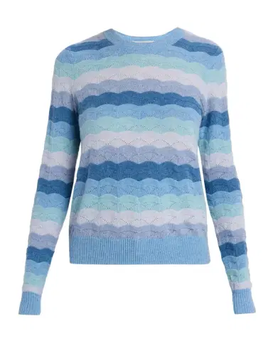 Autumn Cashmere Scalloped Pointelle-Knit Cashmere Sweater | Thumbnail 1
