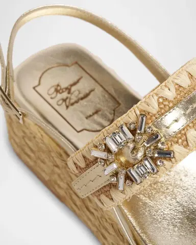 Roger Vivier Summer Strass 60mm Espadrille Platform Sandals | Thumbnail 3 Roger Vivier Summer Strass 60mm Espadrille Platform Sandals | Thumbnail 3