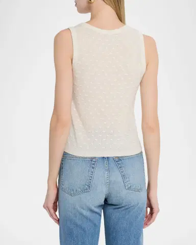 Autumn Cashmere Dotted Silk Knit Tank Top | Thumbnail 3