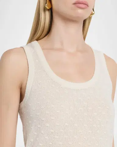 Autumn Cashmere Dotted Silk Knit Tank Top | Thumbnail 5