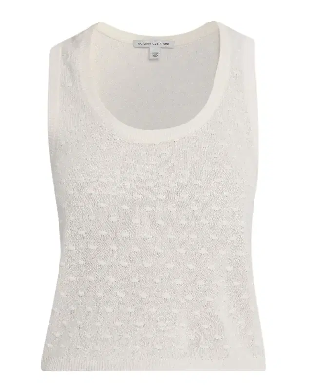 Autumn Cashmere Dotted Silk Knit Tank Top
