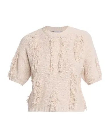 Autumn Cashmere Short-Sleeve Fringe Cotton Sweater | Thumbnail 1 Autumn Cashmere Short-Sleeve Fringe Cotton Sweater | Thumbnail 1